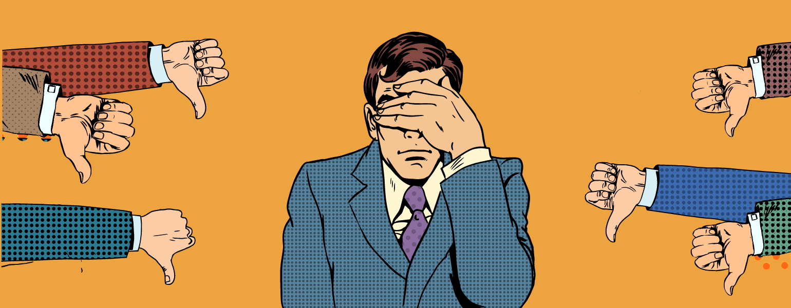 Image of man getting negative reviews related to page about reputation management